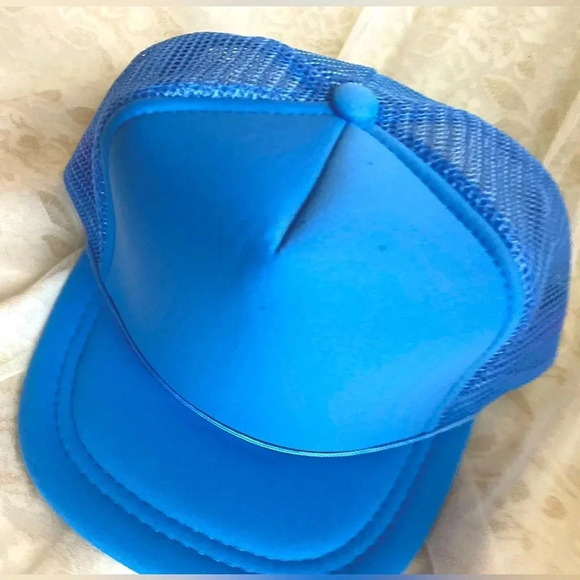 Unisex Boys/Girls & Kids Blue snapback adjustable Cotton Net Baseball hat - Picture 2 of 5